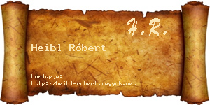 Heibl Róbert névjegykártya